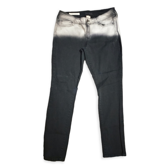Decree Denim - Decree Black and White Ombre Wash Skinny Jeans sz 15